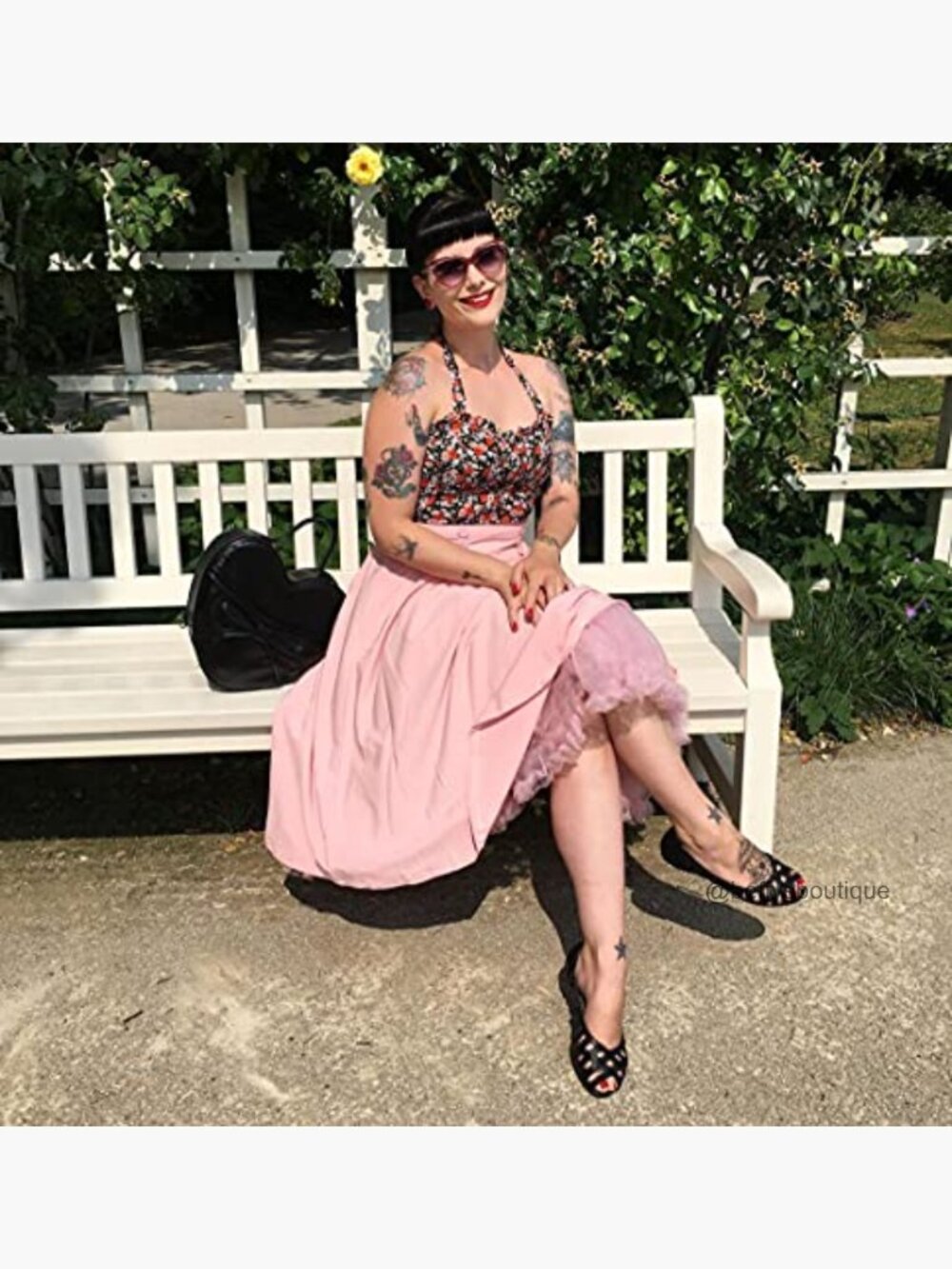 Vintage High Waist Pleated Midi A-Line Skirt with Pockets - Picture 3 of 7